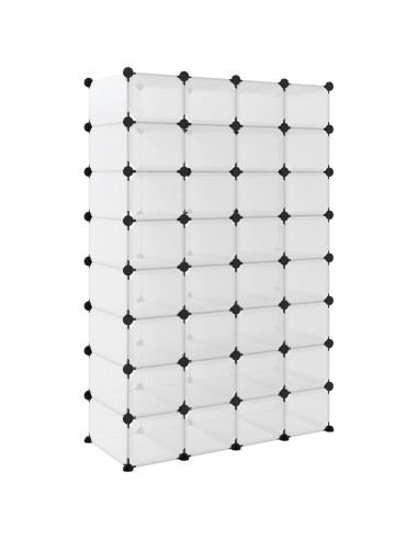 Scarpiera Trasparente 93x36,5x140 cm in PP