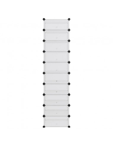 Scarpiera Trasparente 44x32x174 cm in PP