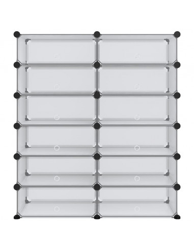 Scarpiera Trasparente 94,5x36,5x106 cm in PP