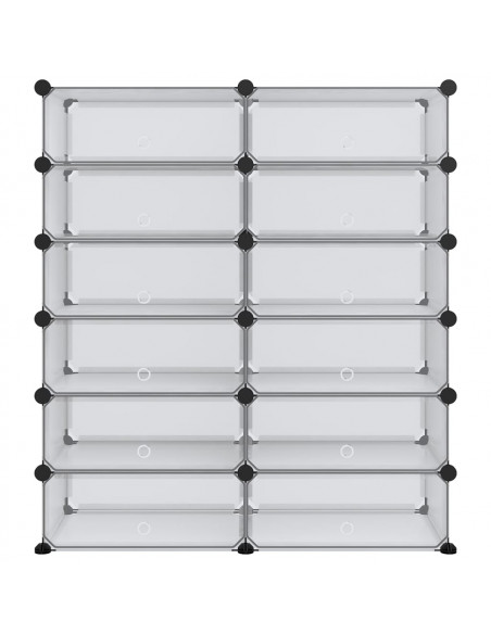 Scarpiera Trasparente 94,5x36,5x106 cm in PP
