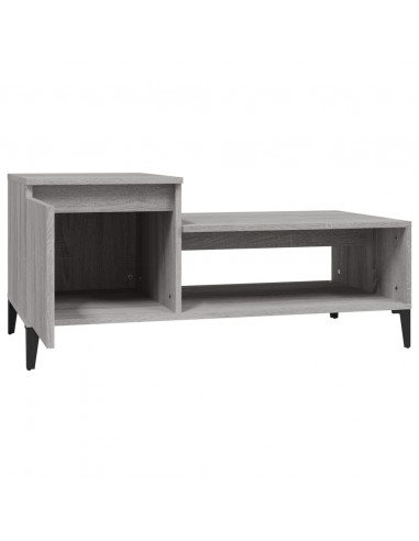 Tavolino da Salotto grigio sonoma 100x50x45cm Legno Multistrato