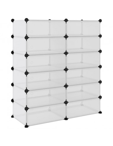 Scarpiera Trasparente 94,5x36,5x106 cm in PP