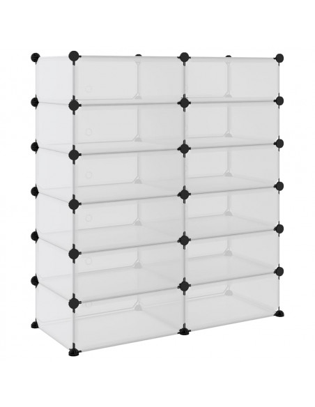 Scarpiera Trasparente 94,5x36,5x106 cm in PP