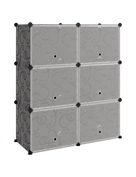 Scarpiera Nera 84,5x31x93,5 cm in PP