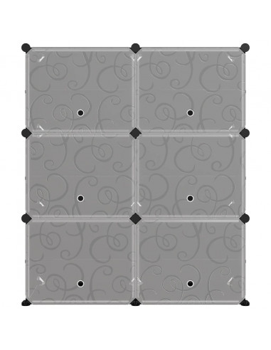 Scarpiera Nera 84,5x31x93,5 cm in PP