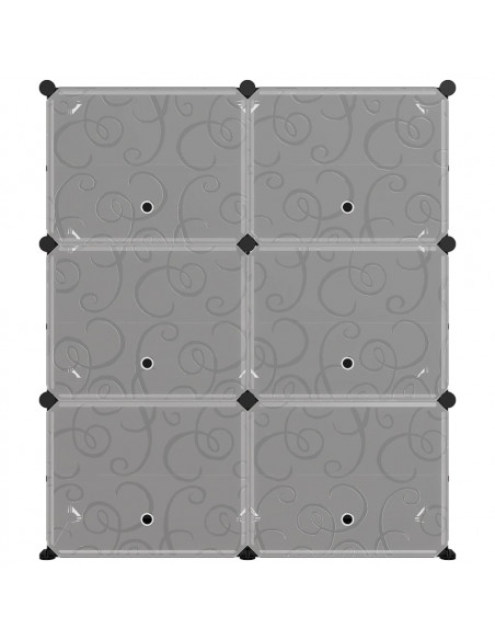Scarpiera Nera 84,5x31x93,5 cm in PP
