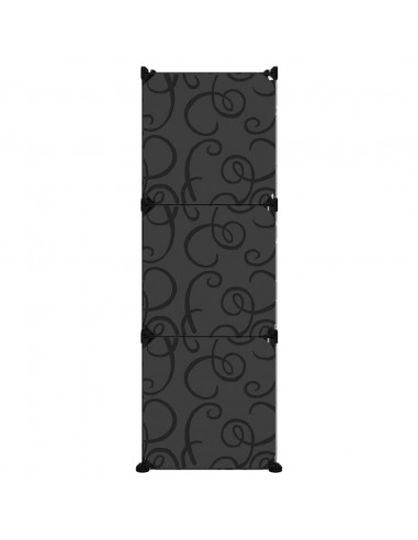 Scarpiera Nera 84,5x31x93,5 cm in PP