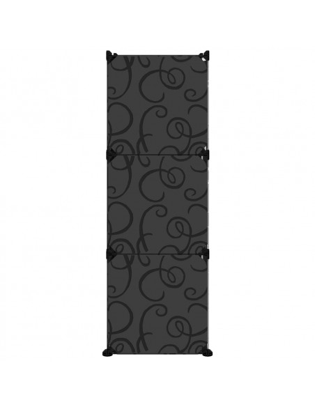 Scarpiera Nera 84,5x31x93,5 cm in PP