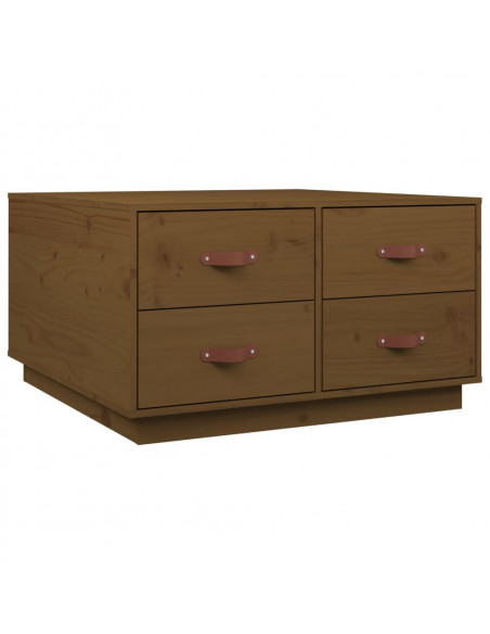Tavolino da Salotto Miele 80x80x45 cm Legno Massello di Pino