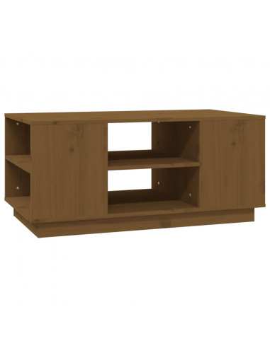 Tavolino da Salotto Miele 90x49x40,5 cm Legno Massello di Pino