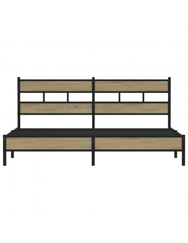 Giroletto senza Materaso in Metallo Rovere Sonoma 200x200 cm