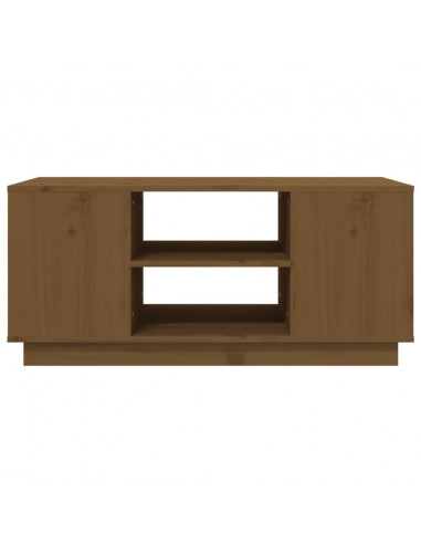 Tavolino da Salotto Miele 90x49x40,5 cm Legno Massello di Pino