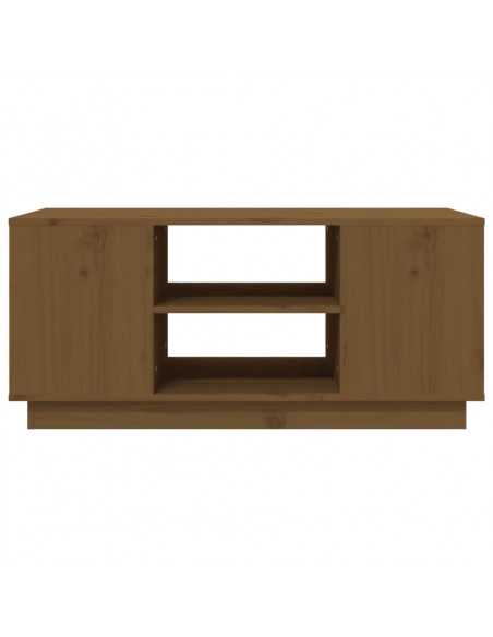 Tavolino da Salotto Miele 90x49x40,5 cm Legno Massello di Pino