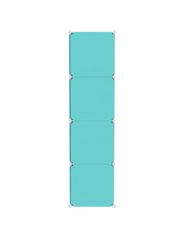 Scaffale Portaoggetti per Bambini con 12 Cubi Verdi in PP