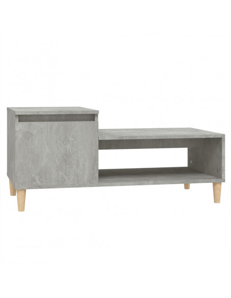 Tavolino Salotto Grigio Cemento 100x50x45 cm Legno Multistrato