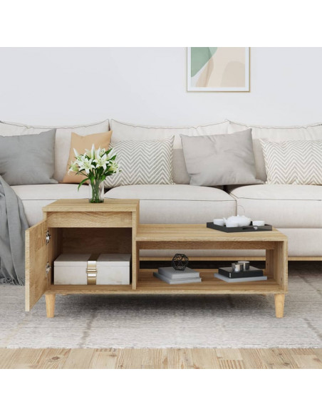 Tavolino da Salotto Rovere Sonoma 100x50x45cm Legno Multistrato