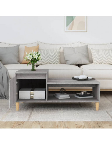 Tavolino da Salotto grigio sonoma 100x50x45cm Legno Multistrato