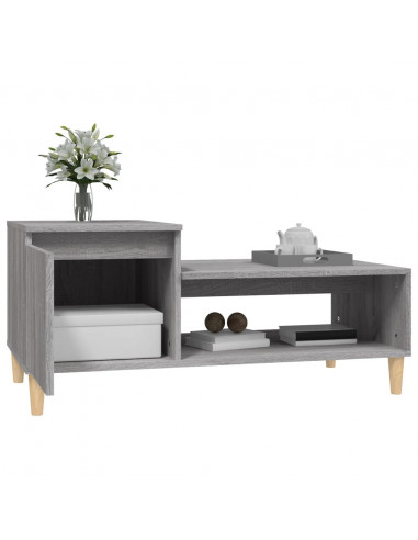 Tavolino da Salotto grigio sonoma 100x50x45cm Legno Multistrato