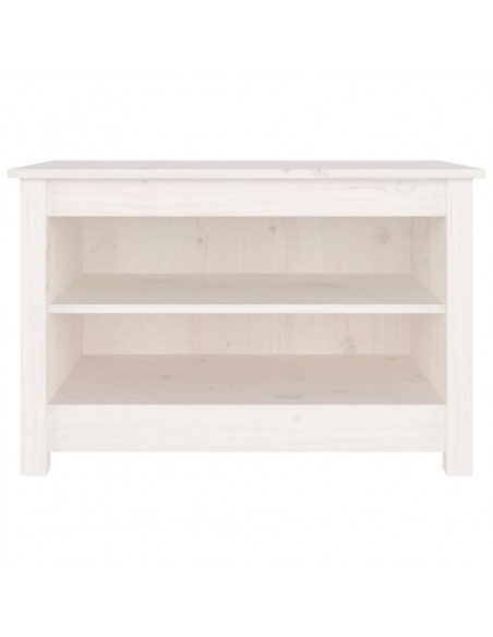 Scarpiera Bianca 70x38x45,5 cm in Legno Massello di Pino