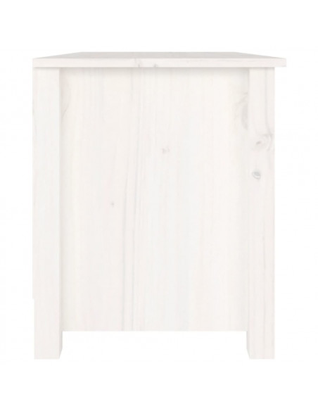 Scarpiera Bianca 70x38x45,5 cm in Legno Massello di Pino