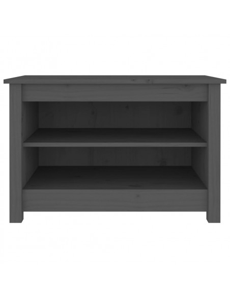 Scarpiera Grigia 70x38x45,5 cm in Legno Massello di Pino
