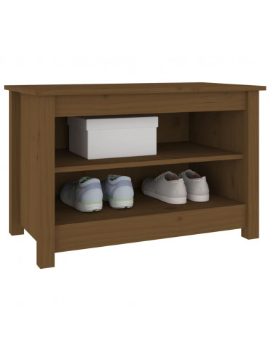 Scarpiera Miele 70x38x45,5 cm in Legno Massello di Pino