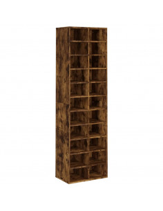 Scarpiera Rovere Fumo 54x34x183 cm in Legno Multistrato 2