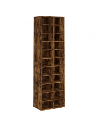 Scarpiera Rovere Fumo 54x34x183 cm in Legno Multistrato