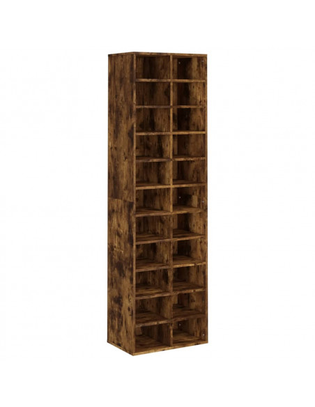 Scarpiera Rovere Fumo 54x34x183 cm in Legno Multistrato