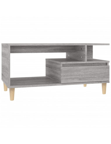 Tavolino da Salotto Grigio Sonoma 90x49x45 cm Legno Multistrato