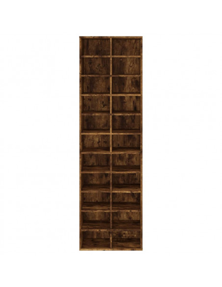 Scarpiera Rovere Fumo 54x34x183 cm in Legno Multistrato