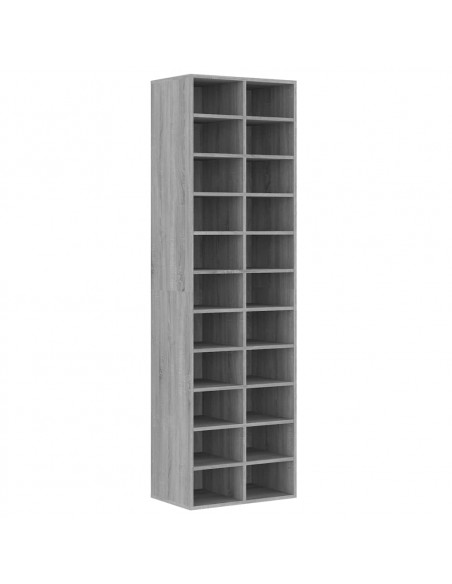 Scarpiera Grigio Sonoma 54x34x183 cm in Legno Multistrato