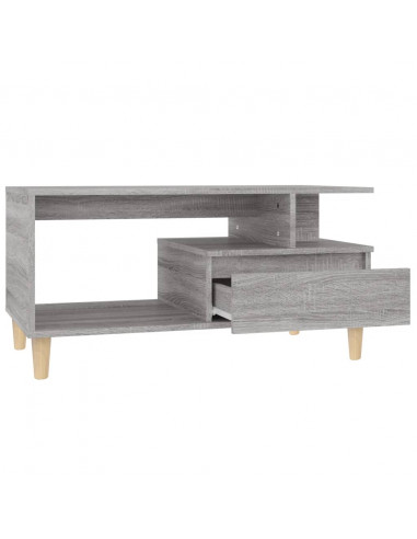 Tavolino da Salotto Grigio Sonoma 90x49x45 cm Legno Multistrato