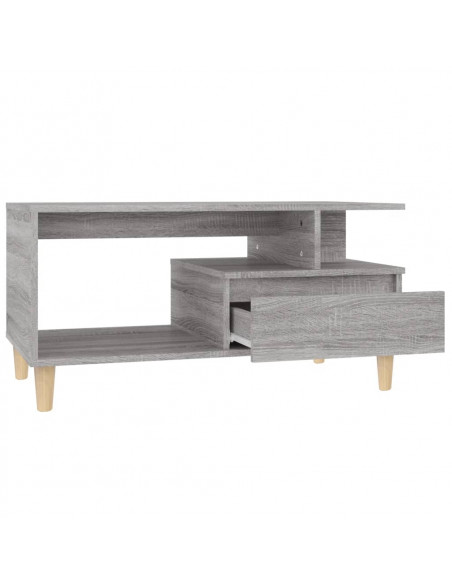 Tavolino da Salotto Grigio Sonoma 90x49x45 cm Legno Multistrato