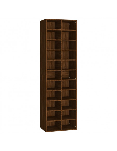 Scarpiera Rovere Marrone 54x34x183 cm in Legno Multistrato