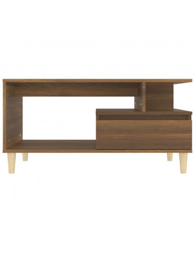 Tavolino Salotto Rovere Marrone 90x49x45 cm Legno Multistrato