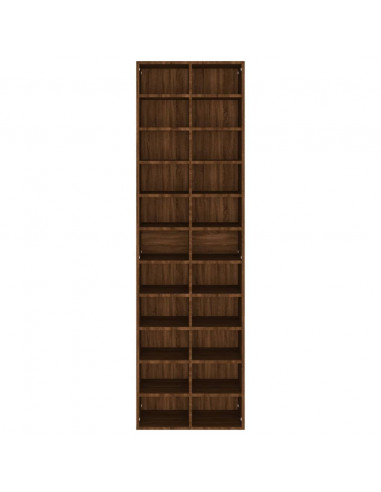 Scarpiera Rovere Marrone 54x34x183 cm in Legno Multistrato