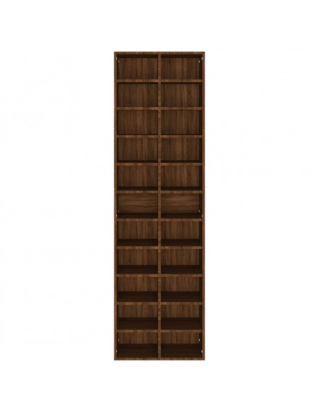 Scarpiera Rovere Marrone 54x34x183 cm in Legno Multistrato
