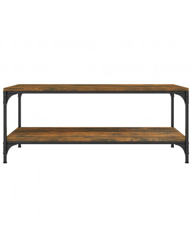 Tavolino da Salotto Rovere Fumo 100x50x40 cm Legno Multistrato