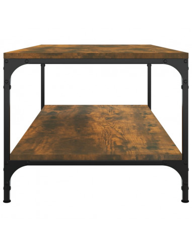 Tavolino da Salotto Rovere Fumo 100x50x40 cm Legno Multistrato