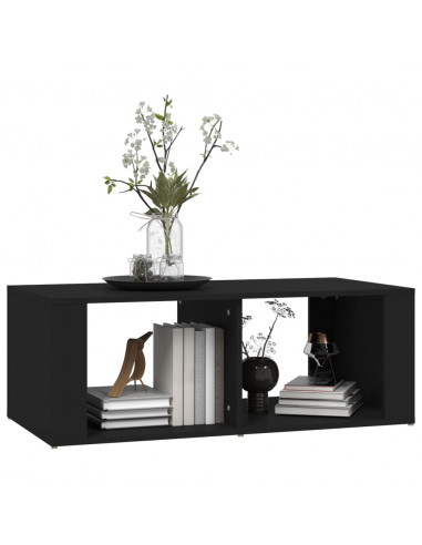Tavolino da Salotto Nero 100x50x36 cm in Legno Multistrato