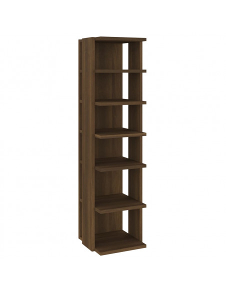 Scarpiere 2 pz Marrone Rovere 27,5x27x102 cm in Multistrato