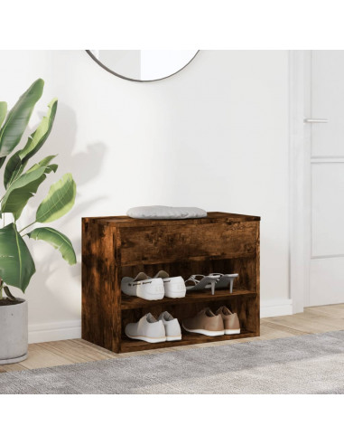 Scarpiera Rovere Fumo 60x30x45 cm in Legno Multistrato