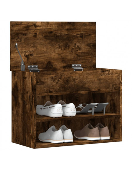 Scarpiera Rovere Fumo 60x30x45 cm in Legno Multistrato