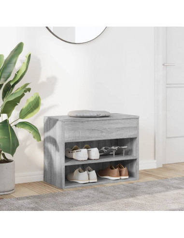 Scarpiera Grigio Sonoma 60x30x45 cm in Legno Multistrato