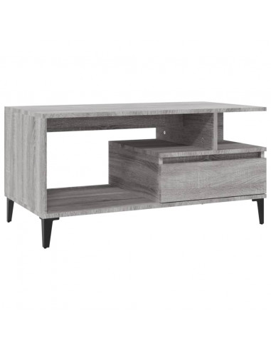Tavolino da Salotto Grigio Sonoma 90x49x45 cm Legno Multistrato