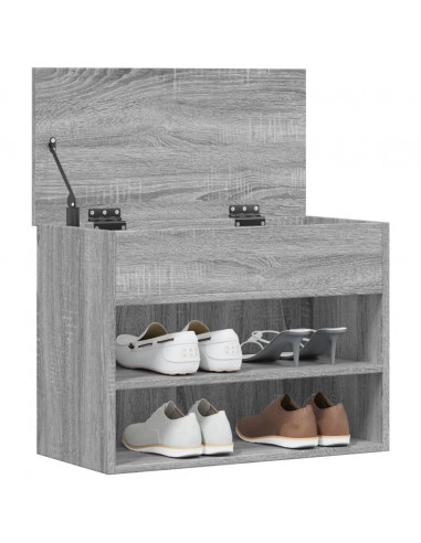 Scarpiera Grigio Sonoma 60x30x45 cm in Legno Multistrato