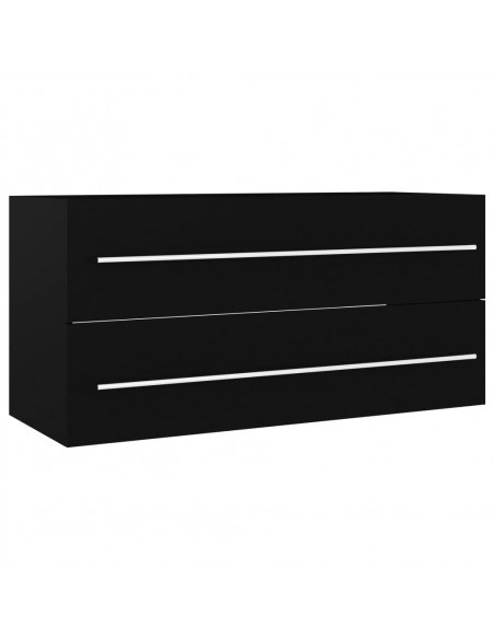 Mobile Lavabo Nero 100x38,5x48 cm in Legno Multistrato