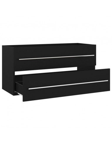 Mobile Lavabo Nero 100x38,5x48 cm in Legno Multistrato