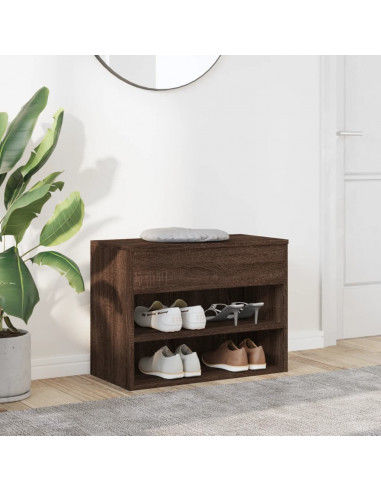 Scarpiera Rovere Marrone 60x30x45 cm in Legno Multistrato